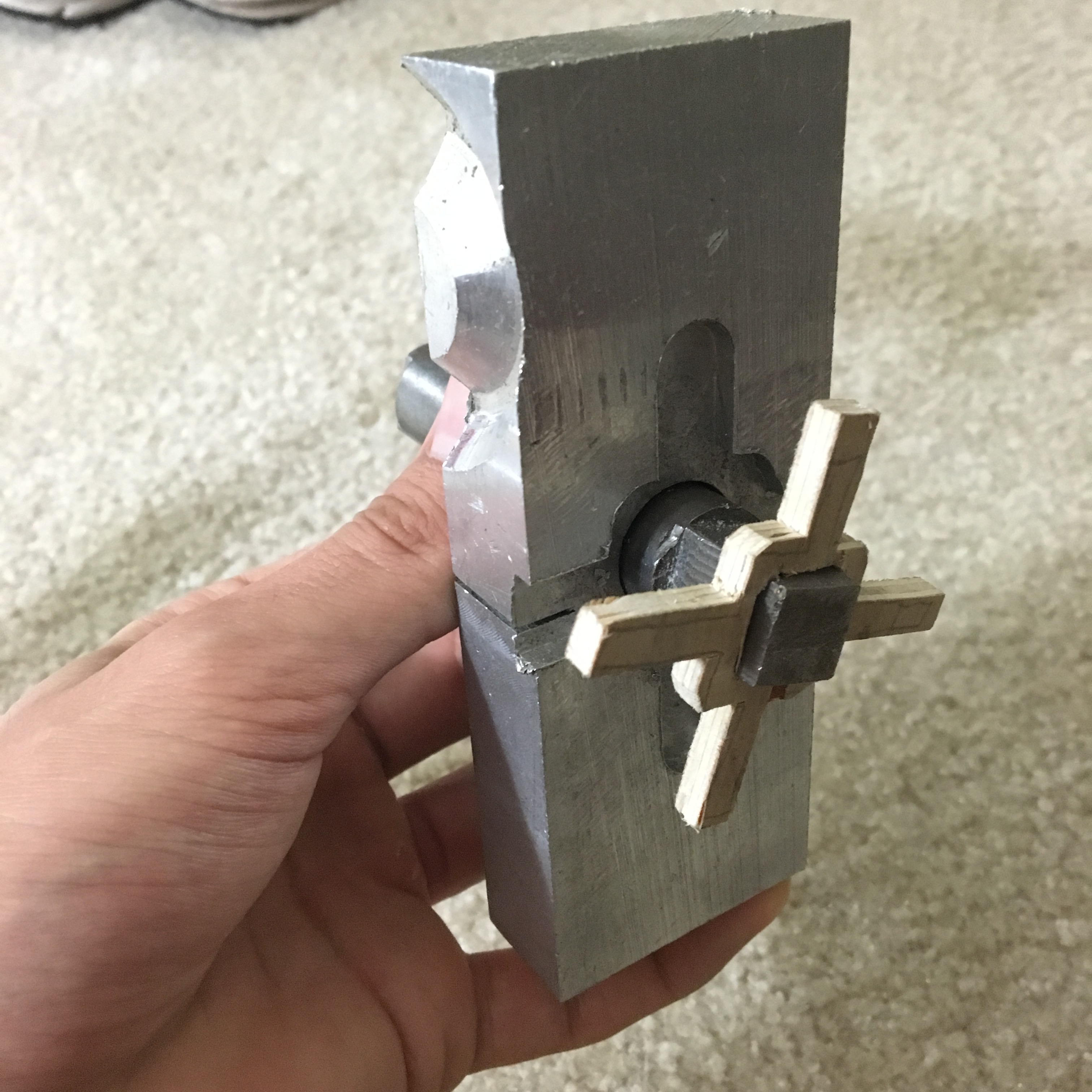 Primitive locking example, and machining practice