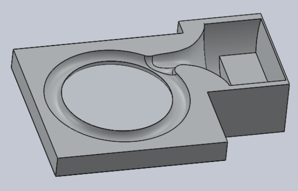 CAD model of the core box